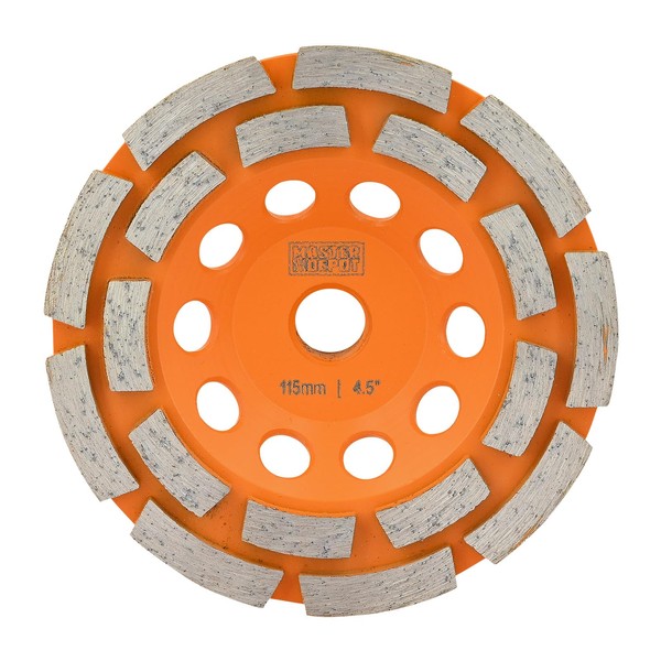 MASTER DEPOT 4.5" Diamond Concrete Grinding Wheel, 18 Double Row
