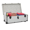 Seward Rover Trunk with Wheels & One Carry Handle, White,