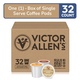 Victor Allen's Coffee, Mocha Flavored Coffee Variety Pack, 32 Count, Single Serve Coffee Pods for Keurig K-Cup Brewers
