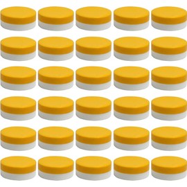 30 Ointment Containers for Pads, Cream Jars, Ointment Jug, 40 ml Contents with Yellow Lids