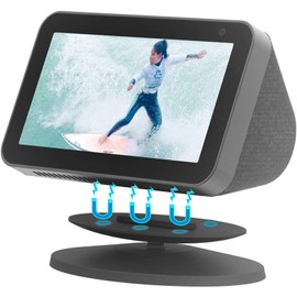 Miimall Echo Show 5 (1st & 2nd Generation) / Echo Show 8 Tabletop Stand, Compatible with Echo Show 8, Magnetic Absorption, Angle Adjustable, 360° Rotation Adjustable, Desktop Convenient to Use, Echo