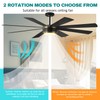 SHOWDI Ceiling Fan with Lights and Remote Control, 8 Blade