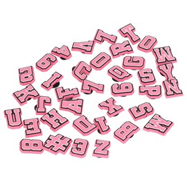 Shoe Charm, Shoes Charms 37Pcs Letter Number Design for Party (Pink)
