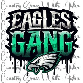 Handmade Sublimation Print Transfer Eagles Gang Ready to Press Paper Ink Heat Transfer