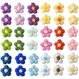 Set di 36 applique a uncinetto fatte a mano per lavori artigianali, cucito, fai da te, cappelli, giacche, zaini, jeans, confezioni regalo, decorazioni per feste.