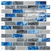 DEWOO Kitchen Backsplash Self Adhesive Wall 3D Marble Tiles Peel