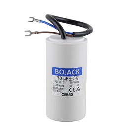 BOJACK 70 uF 450 V AC 70 MFD CBB60 Wire Lead Cylinder Motor Run SH Capacitor