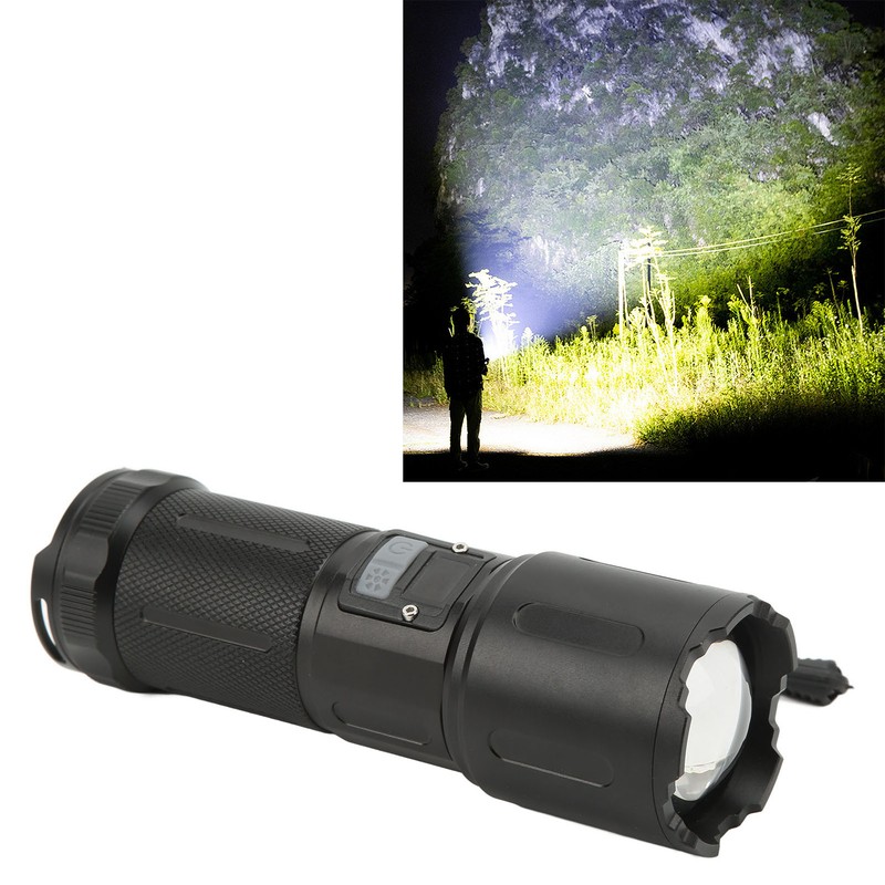Super Bright Flashlight 5 Gears Zoomable Waterproof Rechargeable 40W High
