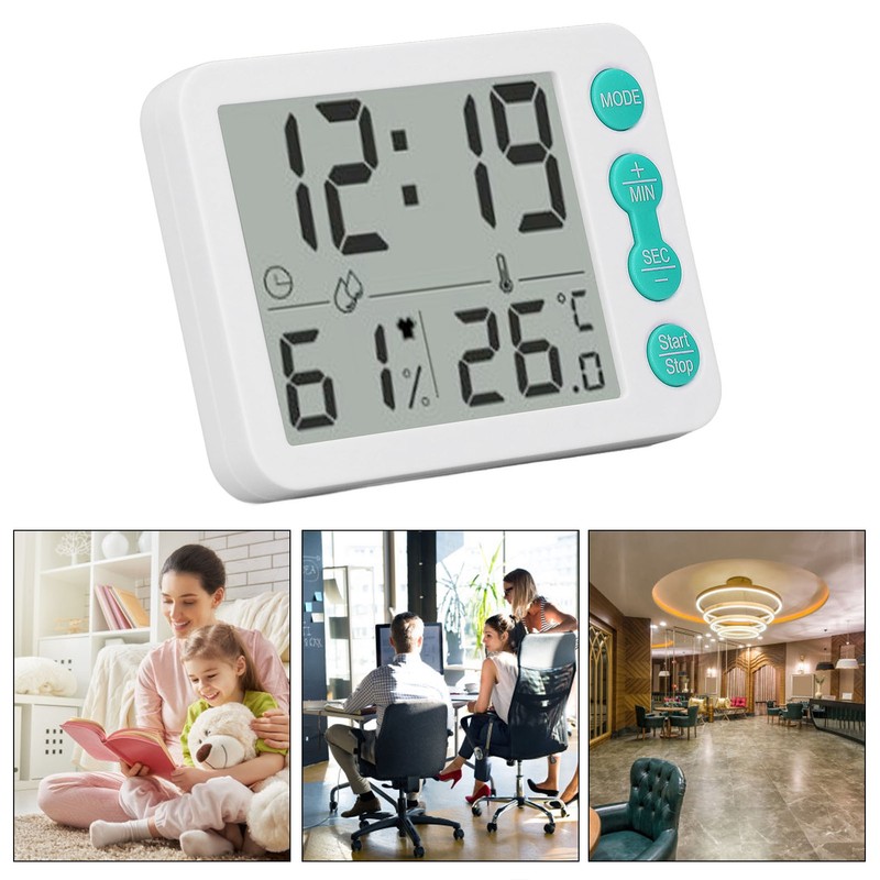 Indoor Digital Temperature Humidity Meter Multifunctional Electronic Thermometer Hygrometer with