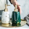 Ceramic Soap Dispenser Pump, 350ml Marble Pattern Bathroom Ceramic Lotion