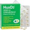 Hux D3 Vitamin 3200iu, Huxley Europe, Vegetarian Capsules, Suitable for Kosher and Halal Diets 30 Count (Pack of 1)