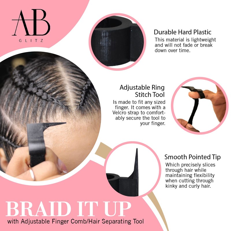 Royalty Headwear The Braid Aid Adjustable Finger Tool - Stitch