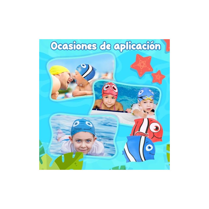 Gorros de Natación para Niños,Gorro de natación de Silicona Unisex,