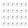 ONEBO 24 Pcs Suction Cup Hooks,Multi-Purpose Suction Cup Hooks,Removable and