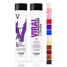 Celeb Luxury Viral Purple Healthy Duo Color Depositing Colorwash Shampoo & Colorditioner, Purple, 16.5 fl. oz.