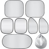 7 Pieces Car Sun Shade Medium Windshield Sunshade Set Includes