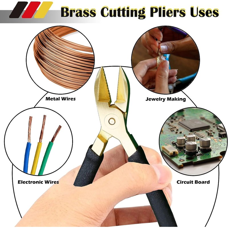 WEDO Brass Diagonal Cutting Pliers 7", Side Cutting Pliers, Side