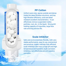 CozyCabin Calcium Inhibitor Filter, Outdoor Misting System for Garden Hose Anti-Scale Inline Water Filter, Pets, Plants, Car Washing, Prevent Nozzles Clogging, Soften Water, 1 Pack