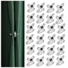 CEYAZYE 24Pairs Curtain Magnetic Closure, Silver Magnets Clips Prevent Light
