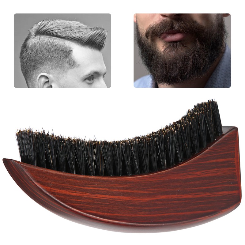 Men Beard Brush Anti Frizz Oil Head Bristle Face Massage