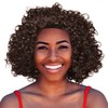 Tirrinia Synthetic Kinky Curly Half Wig Short Afro Wigs Heat
