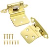 3/8 Inch Inset Brass Gold Cabinet Hinges, (10 Pairs -