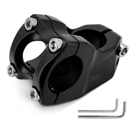 Bicycle Stem 31.8 mm Handlebar Stem Handlebar Riser Bicycle Handlebar Stem Aluminium 50 mm 30° for MTB Handlebar 31.8 mm and Fork 28.6 mm, Handlebar Riser for BMX, Road Bike, MTB with Wrench