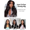 eool Layered Wig Face-Framing Glueless Wigs Human Hair Pre Plucked