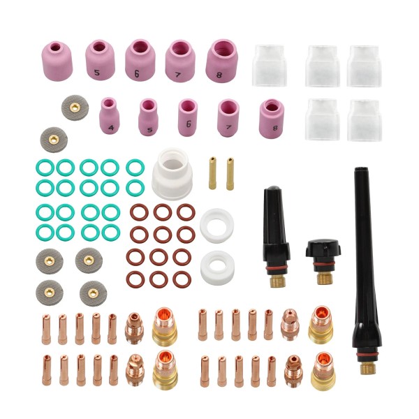 waltvotur Stubby Gas Lens TIG Welding Torch 87Pack For WP-17/18/26