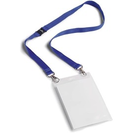 Durable 852507 Event-Nametag A6 with Textile Tape Duo, 10 pcs, Dark Blue