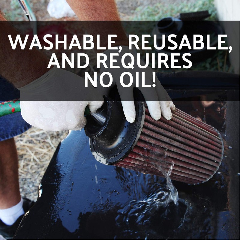 AEM 21-2259DK 4" Inlet x 9" Oval Element Dryflow Air