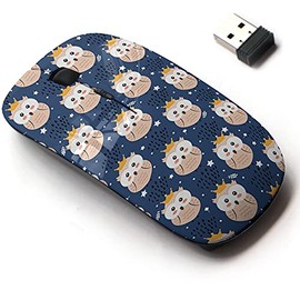 2.4G Wireless Mouse with Cute Pattern Design for All Laptops and Desktops with Nano Receiver - Cute owl