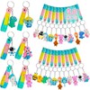 28 Pop Fidget Toy with Cartoon Keyring Party Bag Children's