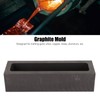 Graphite Ingot Mold 6.6lb Alchemy Capacity Rectangular Refining Graphite Casting
