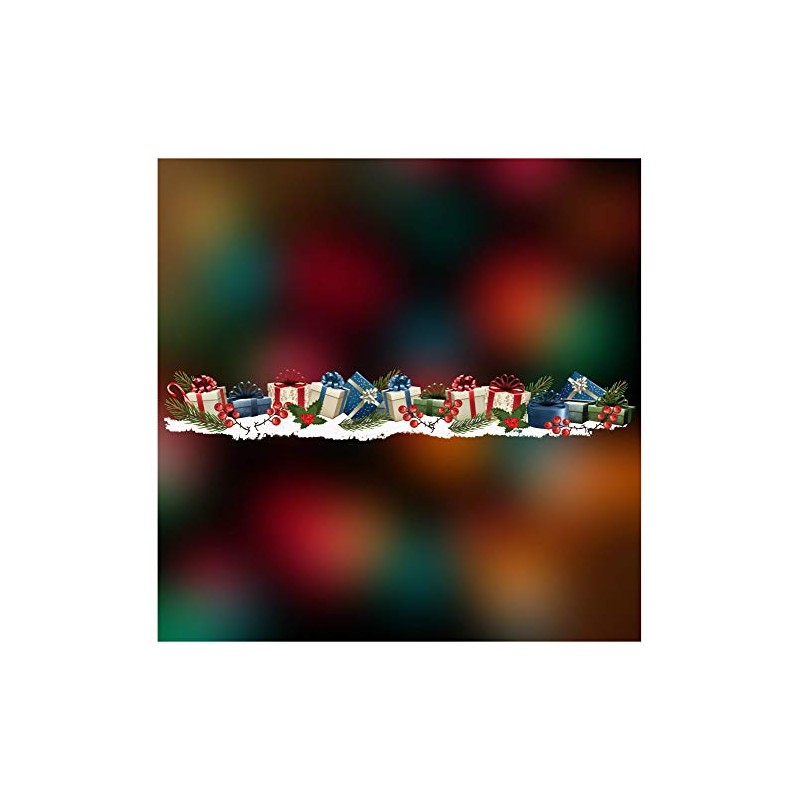Christmas Window Stickers - Christmas Parcels on a Bed of