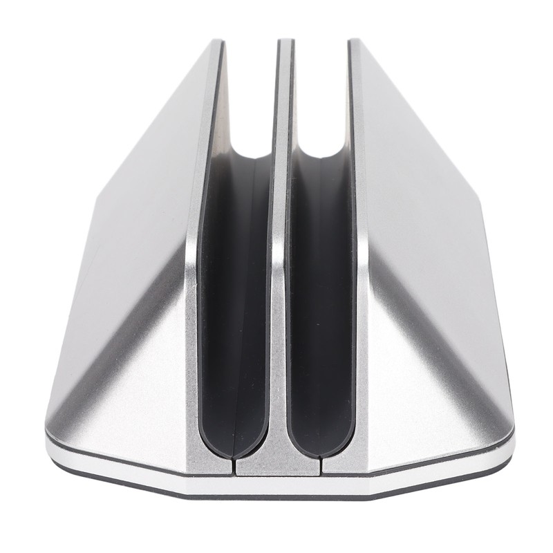 Dual Laptop Stand Vertical 3D Curved Appearance Aluminum Alloy Adjustable