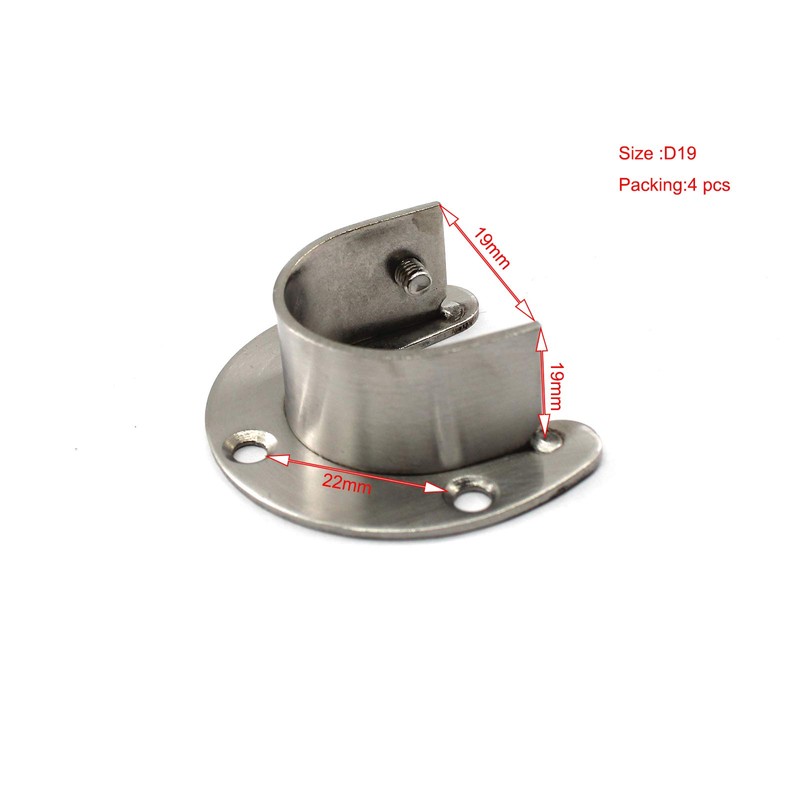 Annakideya 304 stainless steel heavy duty wardrobe rod bracket closet