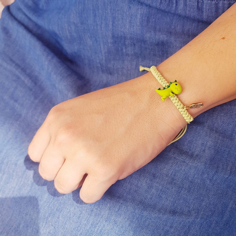 Omky Pulseras Ajustables Dinosaurios Set verde/rosa