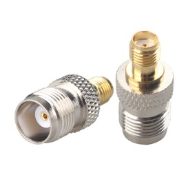 Futheda 2PCS SMA Female to TNC Female RF Coaxial Adapter TNC to SMA Coax Jack Low Loss Nickel Plated Connector Compatible with CB Antenna Radio 2G 3G 4G LTE Router WiFi WiMax Antennas Wireless