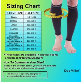 Doc Miller Calf Compression Sleeve Women and Men- 20-30 mmHg - 2 Pairs Calf Sleeve for Surgery Recovery Maternity Shin Splints Varicose Veins and Calf Injuries - Large Size - Violet Color