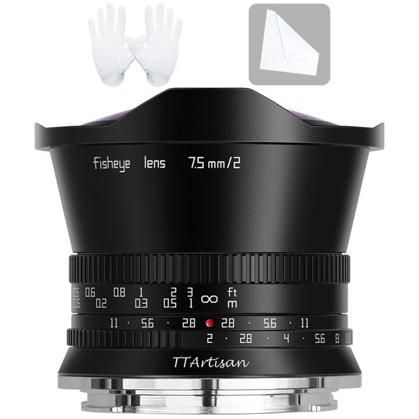 TTArtisan 7.5mm F2.0 Lens APS-C Wide Angle Fisheye Lens Compatible