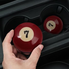 Billiards Pattern Car Coaster, Non-slip Car Cup Holder Mat, Car Interior Protective Decorative Accessories for Men & Women