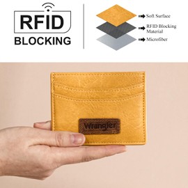 Montana West Montana West X Wrangler Credit Card Holder for Women Rfid Blocking Slim Thin Credit Card Wallet Small Credit Card Organizer for Ladies Female