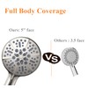 High Pressure Shower Head with Handheld - 5 Spray Settings