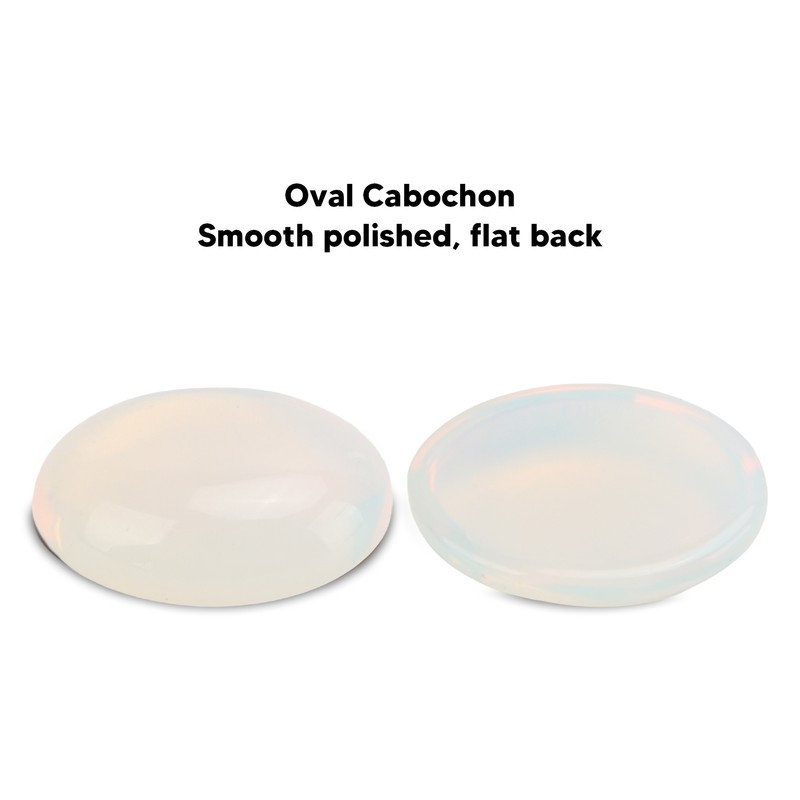 20pcs Opal Flatback Cabochon Stone Smooth Surface Beautiful Oval Stones