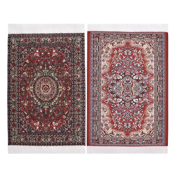 iLAND Dollhouse Accessories in 1:12 Scale, Miniature Rugs for Dollhouse