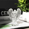 Unbranded Glass Angel Figurine Transparent Wing Angel Paperweight Desktop Crystal