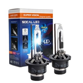SOCAL-LED LIGHTING 2x D2R HID Bulbs 35W AC Factory Xenon HID Direct Replacement 6000K Crystal White