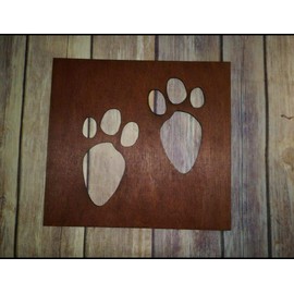 Easter Bunny Tracks Stencil - REUSABLE Wooden Stencil for Easter Bunny - Easter Bunny