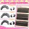 FANXITON FANXITON Lash Clusters Thick Fluffy Lash Clusters D Curl